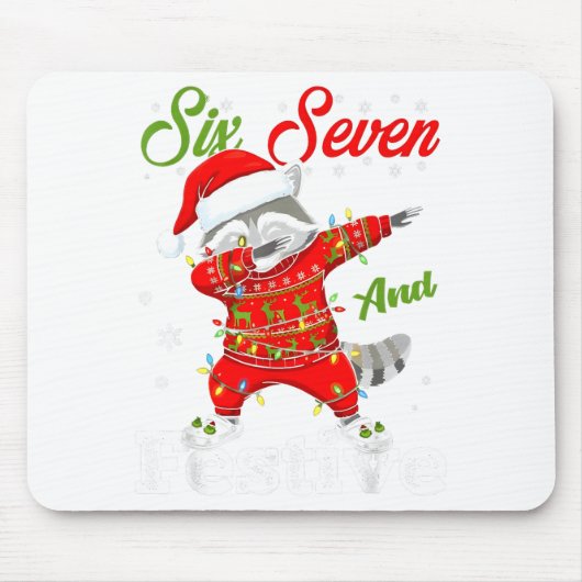67 Weihnachten Lustig Six Seven Bruh Meme Brainrot Mousepad (Vorne)