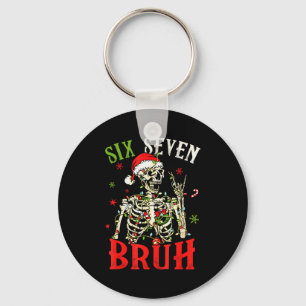 67 Weihnachten Lustig Six Seven Bruh Meme Skelett Schlüsselanhänger