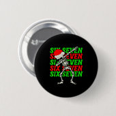 67 Weihnachten Lustig Six Seven Meme Brainrot Dabb Button (Vorne & Hinten)