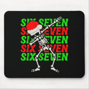 67 Weihnachten Lustig Six Seven Meme Brainrot Dabb Mousepad