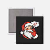 67 Weihnachten Lustig Six Seven Meme Brainrot Sant Magnet (Vorderseite/Rückseite)