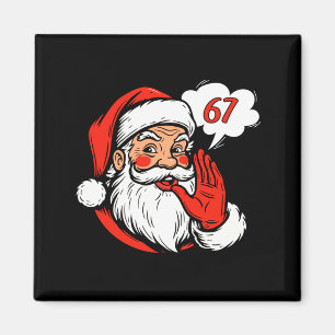 67 Weihnachten Lustig Six Seven Meme Brainrot Sant Magnet