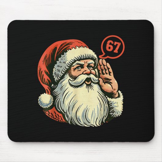 67 Weihnachten Lustig Six Seven Meme Brainrot Sant Mousepad (Vorne)