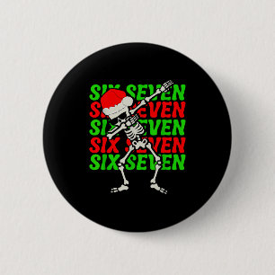 67 Weihnachten Lustig Six Seven Meme Gehirnverrott Button