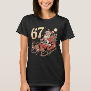 67 Weihnachten lustiger Weihnachtsmann T-Shirt