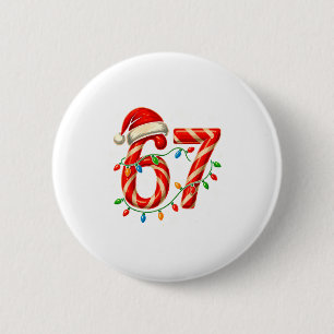 67 Weihnachten Meme Lustig Sechs Sieben Xmas Licht Button