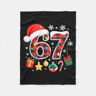 67 Weihnachten Rot Kariert 6 7 Sechs Sieben Jungen Fleecedecke