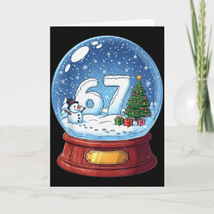 67 Weihnachten Schneekugel Lustig Six Seven Meme Karte