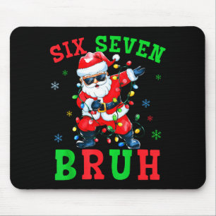67 Weihnachten Six Seven Bruh Meme Santa Dabbing C Mousepad