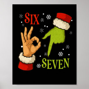 67 Weihnachten Weihnachtsmann Grün 6 7 Internet Me Poster