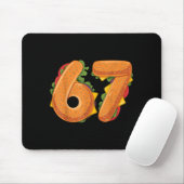 67 Weihnachts-Burger-Shirt 6 7 Meme Lustig 67 Hamb Mousepad (Mit Mouse)