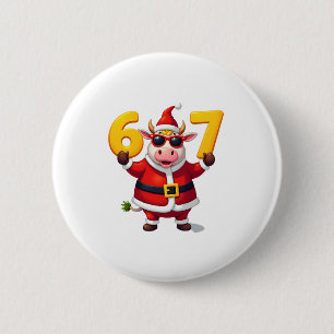 67 Weihnachts-Einhorn 6 7 Meme für Mädchen Kinder Button