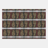 67 Weihnachts-Kariert Lustig Six Seven Meme Weihna Geschenkpapier Set (Vorderseite 2)