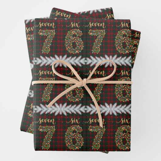 67 Weihnachts-Kariert Lustig Six Seven Meme Weihna Geschenkpapier Set (Beispiel)