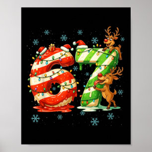 67 Weihnachts-Meme 6 7 Zahlen Sechs Sieben Gen Z A Poster