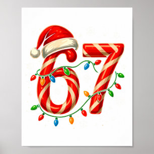 67 Weihnachts-Meme Lustige Sechs Sieben Xmas-Licht Poster