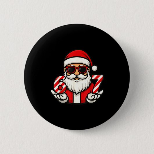 67 Weihnachts-Meme Sechs lustige Santa Button (Vorderseite)