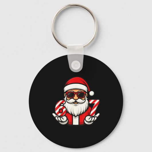 67 Weihnachts-Meme Sechs lustige Santa Schlüsselanhänger (Vorderseite)
