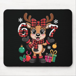 67 Weihnachts-Outfit Frauen Meme Rentier Six Seven Mousepad