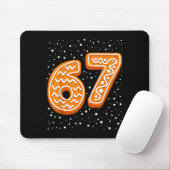 67 Weihnachts-Schnee 6 7 Lebkuchen Sechs Sieben Xm Mousepad (Mit Mouse)
