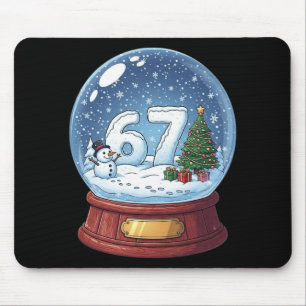 67 Weihnachts-Schneekugel Lustig Six Seven Meme  Mousepad