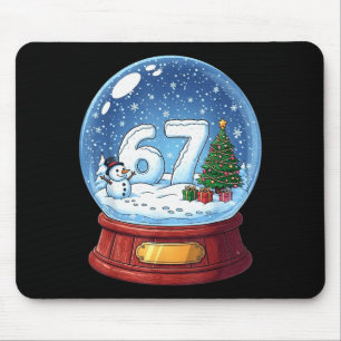 67 Weihnachts-Schneekugel Lustig Six Seven Meme Mousepad