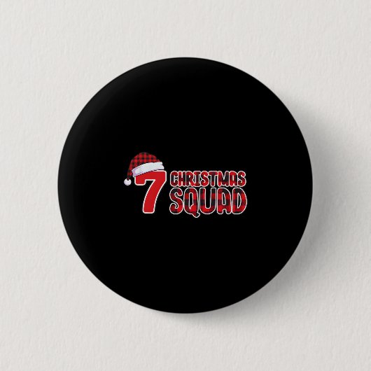 67 Weihnachts-Shirt Six Seven Meme Squad 67 Rot Ka Button (Vorderseite)