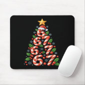 67 Weihnachtsbaum Candy Cane Lustiger Feiertag Xma Mousepad (Mit Mouse)