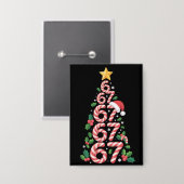 67 Weihnachtsbaum Candy Cane Urlaub Sechs Sieben Button (Vorderseite/Rückseite)