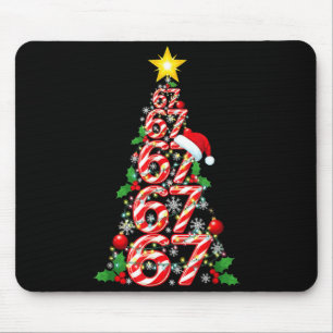 67 Weihnachtsbaum Candy Cane Urlaub Sechs Sieben M Mousepad