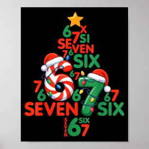 67 Weihnachtsbaum Candy Cane Urlaub Sechs Sieben M Poster