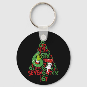 67 Weihnachtsbaum Xmas Feiertag Sechs Sieben Meme Schlüsselanhänger
