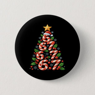 67 Weihnachtsbaum Zuckerrohr Lustiger Feiertag Xma Button