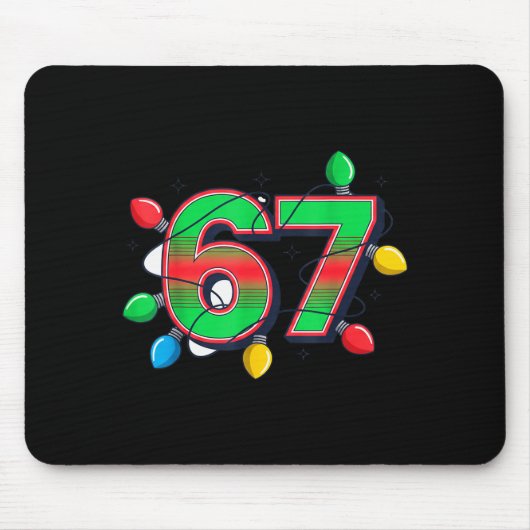 67 Weihnachtsbeleuchtung Tacky Meme Design Mousepad (Vorne)