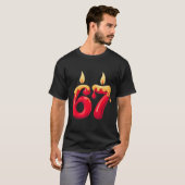67 Weihnachtskerzen T-Shirt (Vorne ganz)