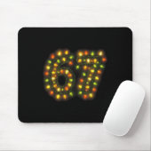 67 Weihnachtslichter 6 7 Meme Gen Alpha Slang  Mousepad (Mit Mouse)