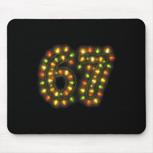 67 Weihnachtslichter 6 7 Meme Gen Alpha Slang  Mousepad (Vorne)