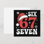 67 Weihnachtsmann Hut Weihnachten Sechs Sieben Lus (Vorne/Hinten)