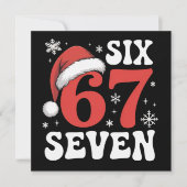 67 Weihnachtsmann Hut Weihnachten Sechs Sieben Lus (Vorderseite)
