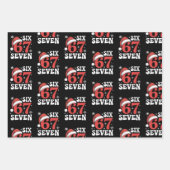 67 Weihnachtsmann Hut Weihnachten Sechs Sieben Lus Geschenkpapier Set (Vorderseite)