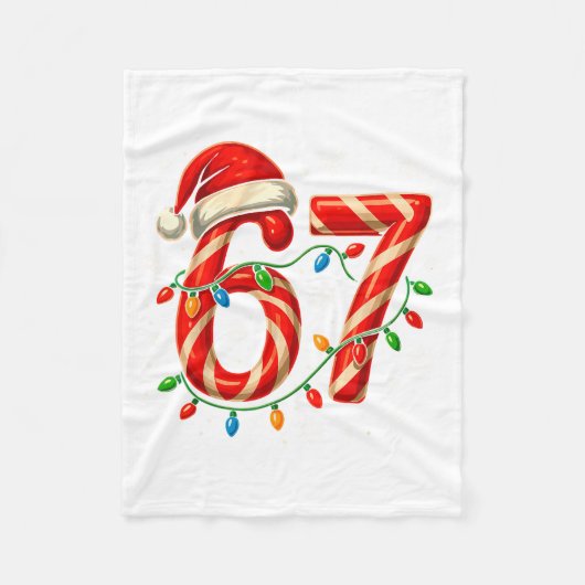 67 Weihnachtsmeme Lustige Sechs Sieben Xmas Lichte Fleecedecke (Vorderseite)
