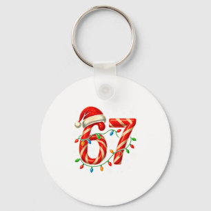 67 Weihnachtsmeme Lustige Sechs Sieben Xmas-Lichte Schlüsselanhänger