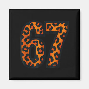 67 Wilde Safari-Muster Leopard-Illustration Magnet