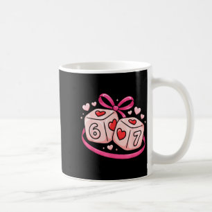 67 Würfel Valentinstag Six Seven Hearts 6-7 Meme Kaffeetasse