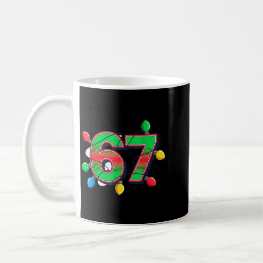 67 Xmas Lights Tacky Meme Design Kaffeetasse (Links)