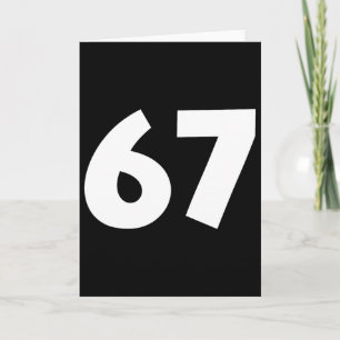 67 Zahl Lustig Six Seven Meme Schule Teenager Kind Karte