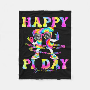 67 Zahl Meme Tie Dye Regenbogen sechs sieben 3.14 Fleecedecke