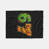 67 Zombie-Kürbis Six Seven Halloween-Meme-Kostüm Fleecedecke (Vorderseite (Horizontal))