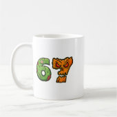 67 Zombie Pumpkin Six Sieben Halloween Mem Kostüm Kaffeetasse (Links)