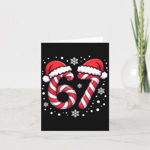 67 Zuckerstangen Santa Karte